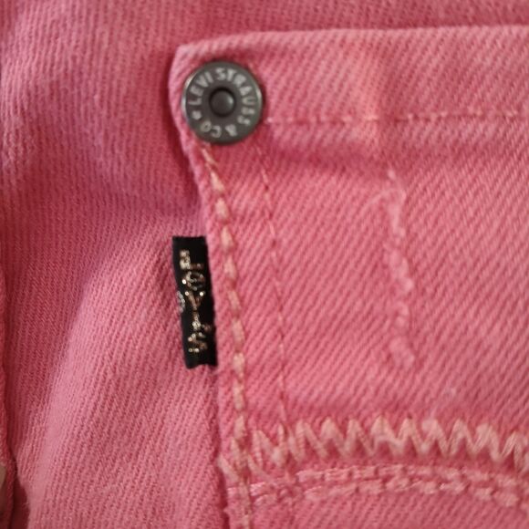 Levi's 524 Too Superlow Jeans Womens Size 9 Pink Juniors Denim Stretch Skinny - Picture 4 of 7